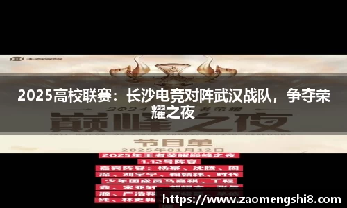 2025高校联赛：长沙电竞对阵武汉战队，争夺荣耀之夜
