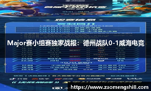 Major赛小组赛独家战报：德州战队0-1威海电竞